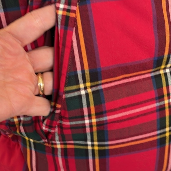 Vintage 90's Tommy Hilfiger Reversible Plaid to Khaki Puffer Vest - Picture 11 of 13